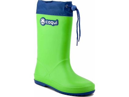 Holínky COQUI 8509 Rainy collar Lime/Royal (Velikost 30)