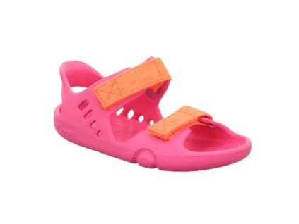 Barefoot sandály Superfit Splash 1-000991-5500 růžová/oranžová (Velikost 24)
