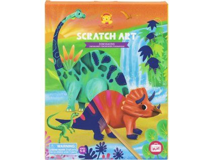 64513 4 scratch art dinosaurus