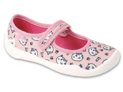 Dívčí bačkory Befado 114x546 růžové kočičky