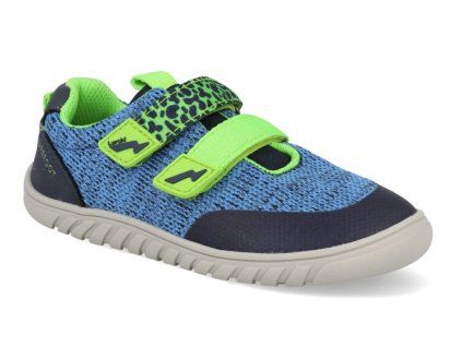 Lurchi Benny Barefoot Blue/Lime – dětské tenisky