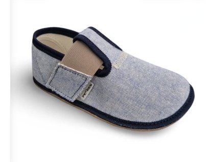 Chlapecké barefoot bačkory PEGRES BF 01 modrá (Velikost 34)