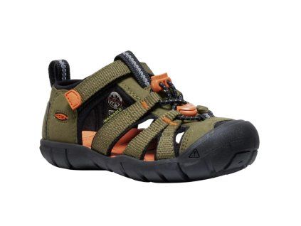 Sandály Keen Seacamp II CNX Dark Olive/Gold Flame