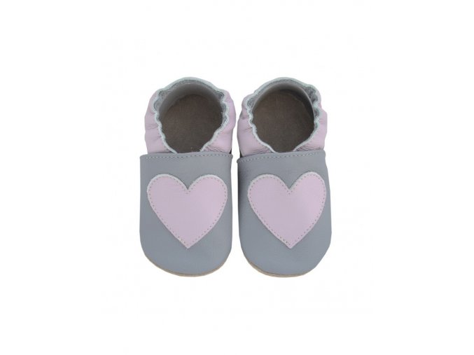 Capáčky baBice BA-144 lilac heart - SOFT SOLE (Velikost 24-25)