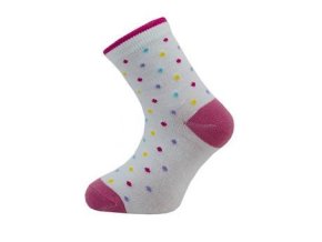 DÍVČÍ PONOŽKY NOVIA 1545 PUNTÍKY tmavě růžová (Velikost 27-29)