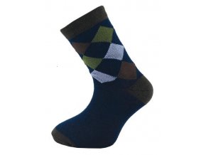ponožky Novia HAPPY SOCKS KÁRO hnědá (Velikost 24-26)