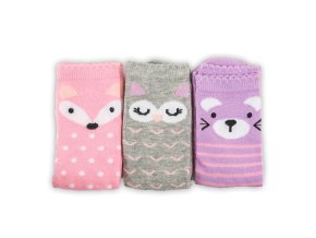 Ponožky 3pack FUNNY zvířátka dívčí PD0135 (Velikost 23-26)