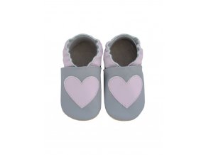 Capáčky baBice BA-144 lilac heart - SOFT SOLE (Velikost 16-17)