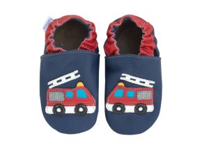 Capáčky baBice BA-044 fire truck navy - SOFT SOLE (Velikost 16-17)
