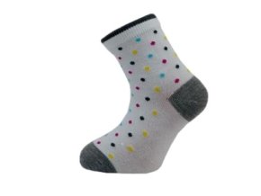 DÍVČÍ PONOŽKY NOVIA 1545 PUNTÍKY šedá (Velikost 27-29)