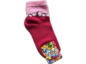 Dívčí ponožky Novia 1503 bublinky tmavě růžová (Velikost 24-26)