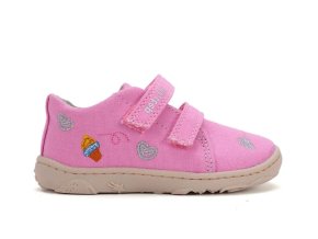D.D.step plátěné barefoot tenisky C077-51663C Daisy Pink