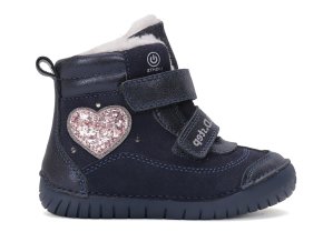 Dívčí zimní boty D.D.Step W050-42707E Royal Blue s LED světélky (Velikost 32)