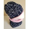 Čepice SVENGALI KOČKY TMAVÉ - FLEECE (Velikost 46-50)