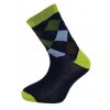 ponožky Novia HAPPY SOCKS KÁRO zelené (Velikost 24-26)