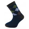 ponožky Novia HAPPY SOCKS KÁRO hnědá (Velikost 24-26)