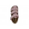 Kožené sandálky růžové třpytivé
