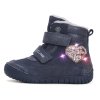 Dívčí zimní boty D.D.Step W050-42707E Royal Blue s LED světélky
