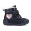 Dívčí zimní boty D.D.Step W050-42707E Royal Blue s LED světélky