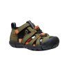 Dětské sandály Keen Seacamp II CNX Dark Olive/Gold Flame