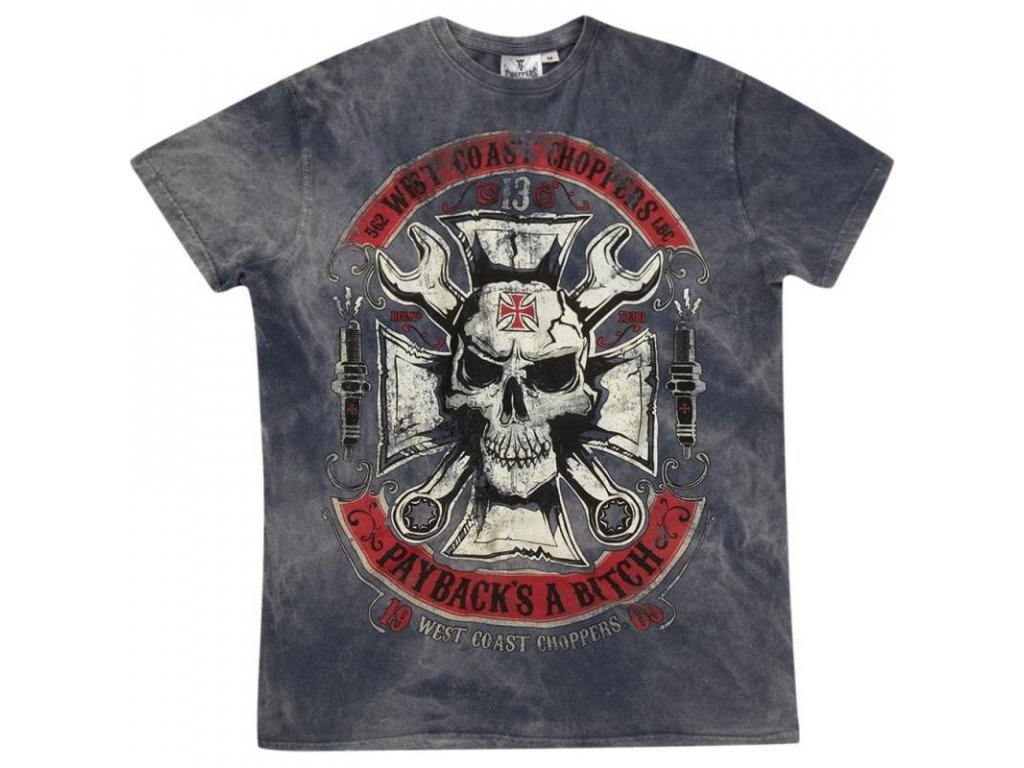 west coast choppers triko mechanic tee vintage blue