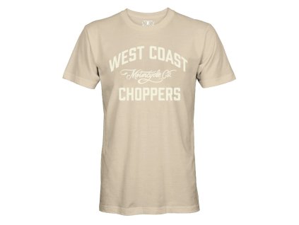 west coast choppers tricko wcc motorcycle co tee beige