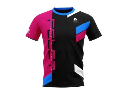 Unisex T-shirt Felet RN 3601 Black/Magenta