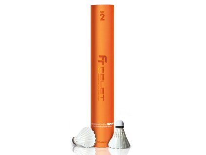 Péřové badmintonové míče Felet No. 2 (Orange) (Speed 77)
