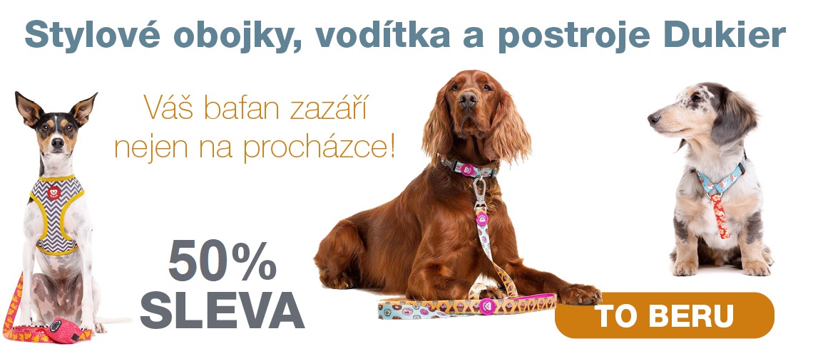<img src="https://www.bafoo.cz/user/documents/upload/ikony_100x100_bez_kruhu_packa.png" width="20" />&nbsp;<span style="font-size: 10pt;">50% SLEVA na obojky, vodítka a postroje Dukier</span>