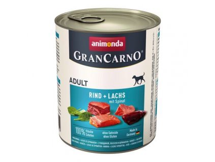 GRANCARNO Adult - losos + špenát 800g