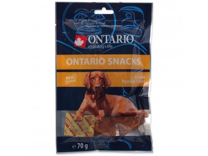 Snack ONTARIO Dog Dry Rabbit Fillet - 70 g