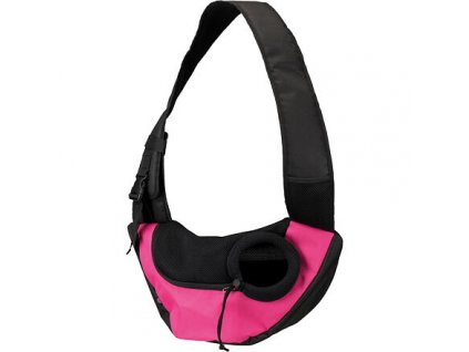 Přenosná taška-nosička na hrudník 50x25x18 cm růžovo/černá