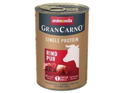 GRANCARNO Single Protein 400 g čisté hovězí, konzerva pro psy