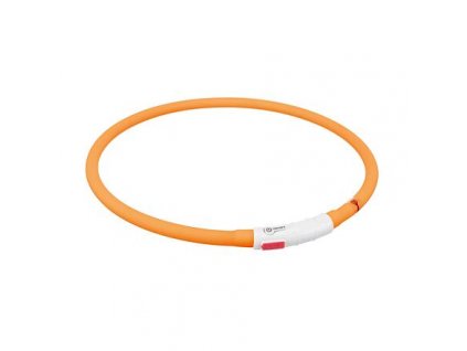 Flash USB svítící obojek XS-XL 70 cm / 10 mm, - oranžová (RP 2,10 Kč)