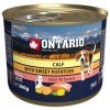 Konzerva ONTARIO Dog Mini Calf, Sweetpotato, Dandelion and Linseed oil - 200 g