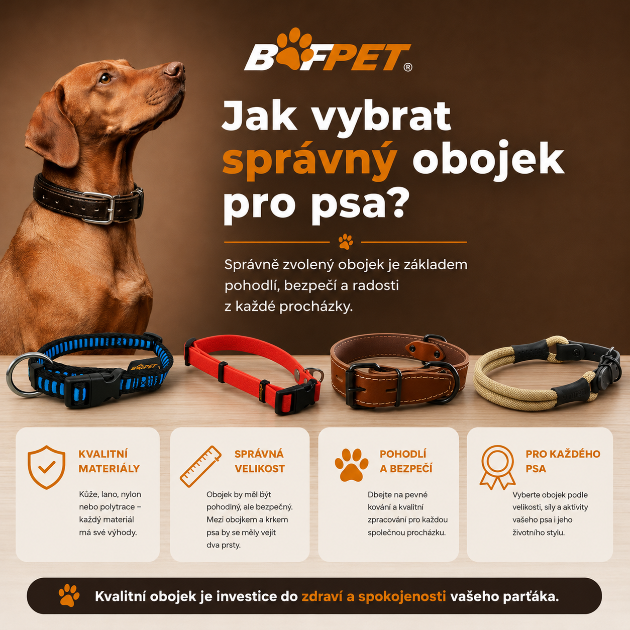 Jak vybrat správný obojek pro psa?