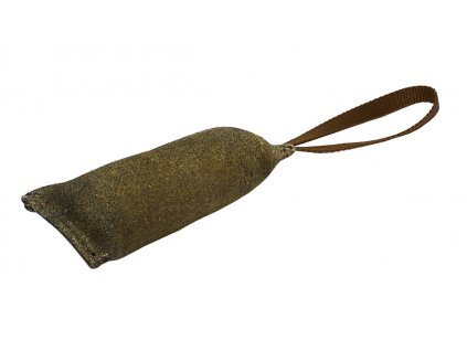 Kožený pešek LEDER (Barva Hnědá, Rozměr 5,5cm x 17,5cm 09093)