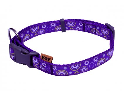 Popruhový obojek KROUŽKY (Barva Zelená, Rozměr 25mm x 40-66cm 18102KR)