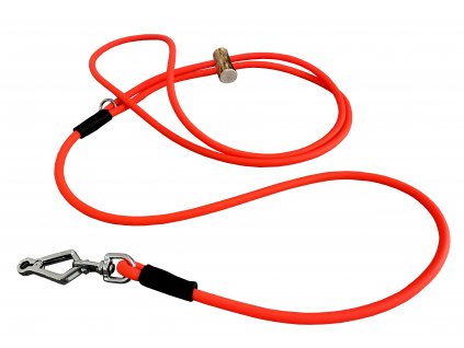 Round POLYTRACE drain leash with hook. carabiner