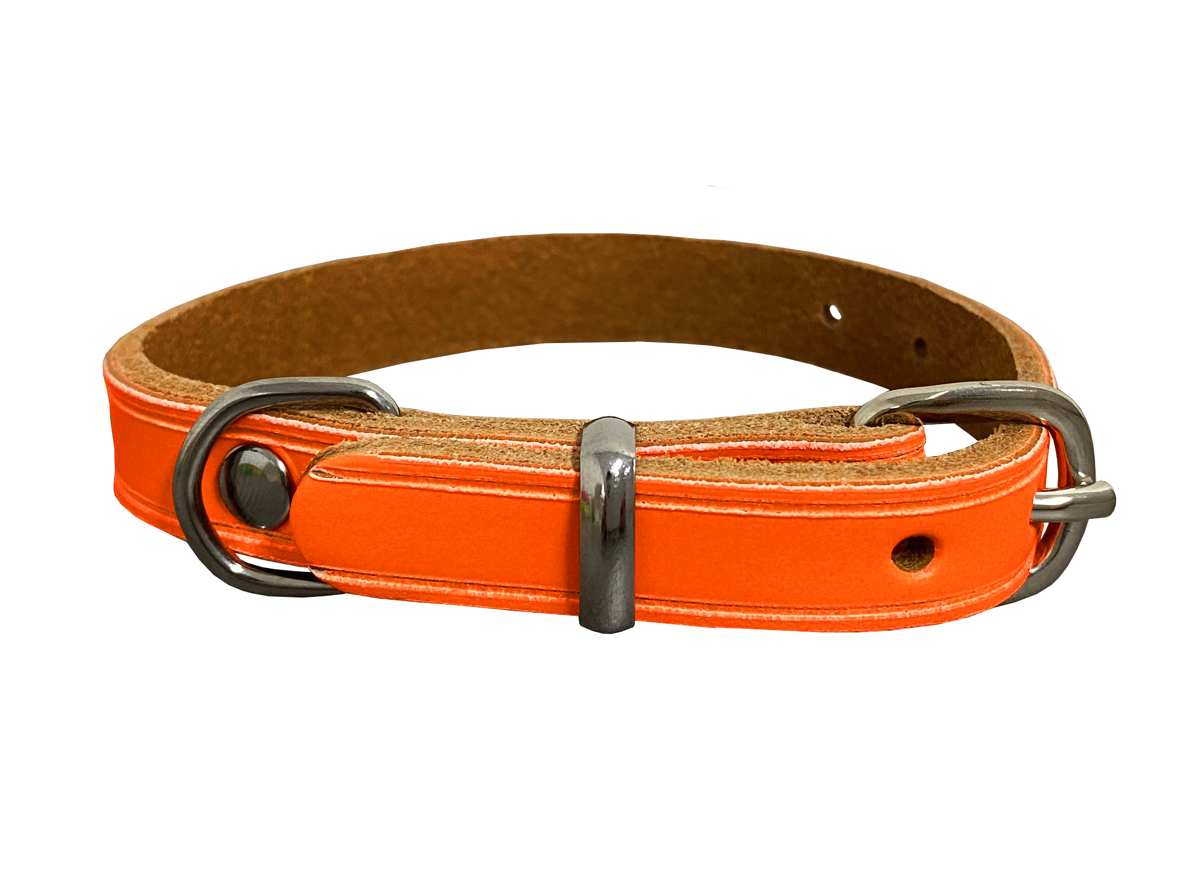 BAFPET Obojky z mastné kůže, ZUBR Barva: Hnědá, Rozměr: 20mm x 50cm /34-46/ 14104Z