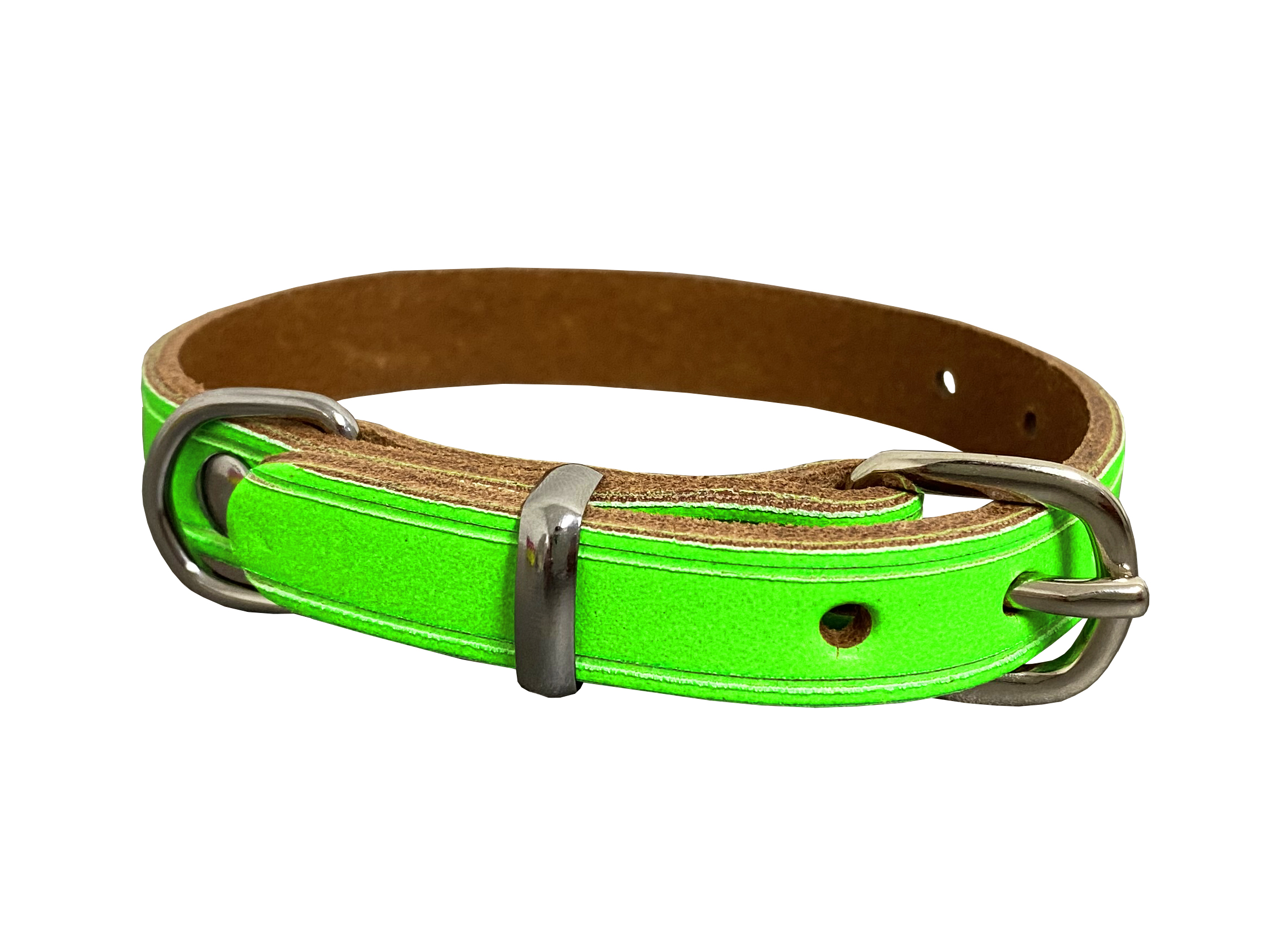 BAFPET Obojky z mastné kůže, ZUBR Barva: Hnědá, Rozměr: 20mm x 50cm /34-46/ 14104Z
