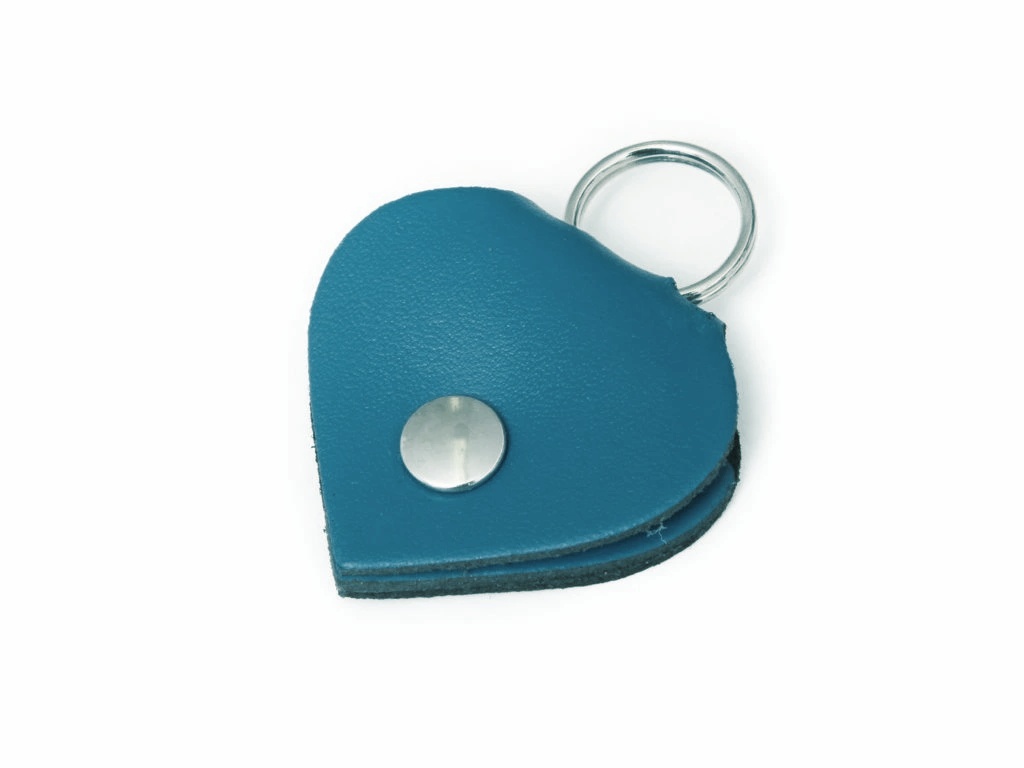 BAFPET Adresová srdíčka kožená na obojky Barva: Modrá, Rozměr: 45mm x 45mm 01624
