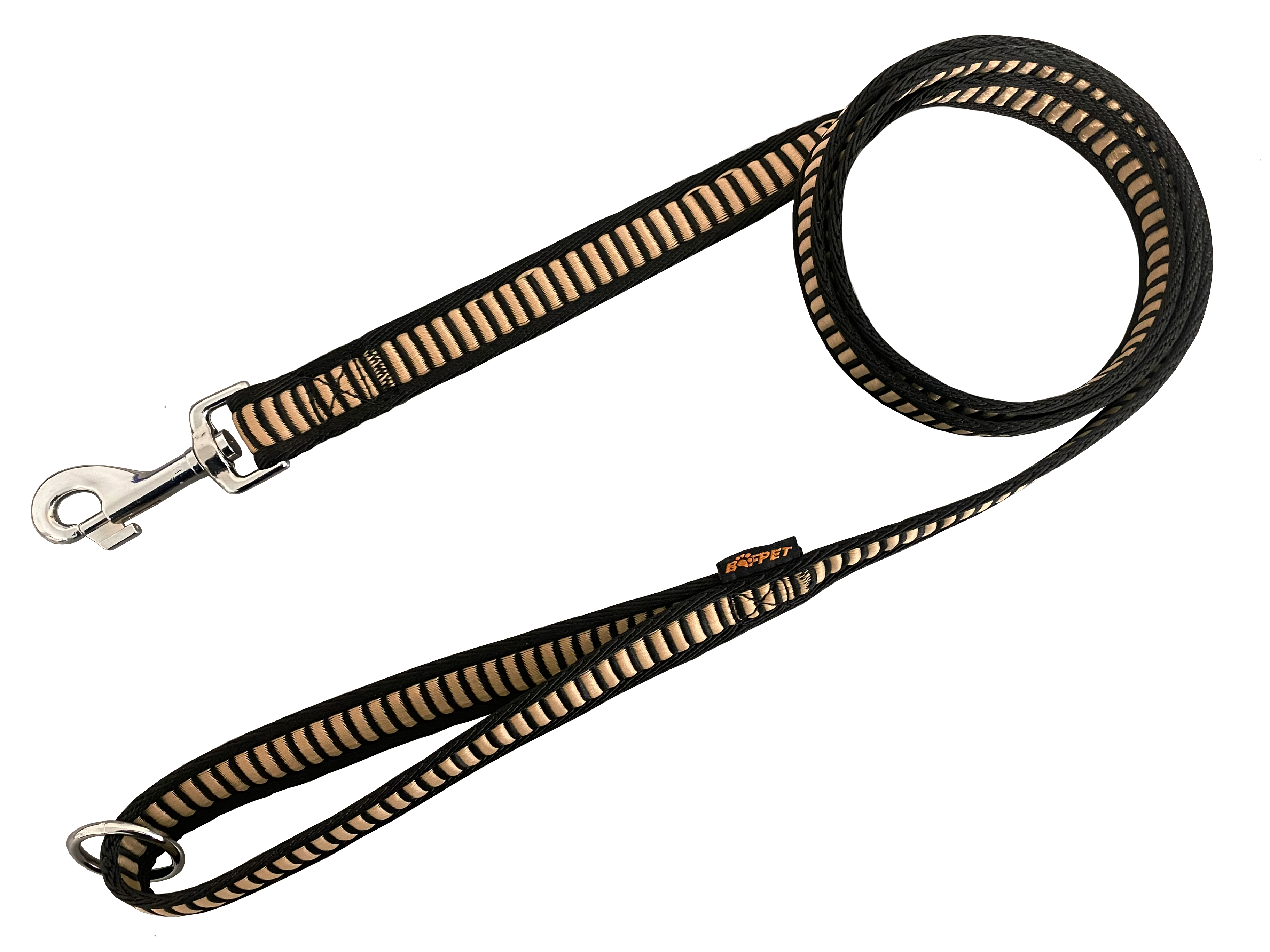 BAFPET Popruhová vodítka ŽEBŘÍK Barva: Šedá, Rozměr: 25mm x 150cm 18204Z