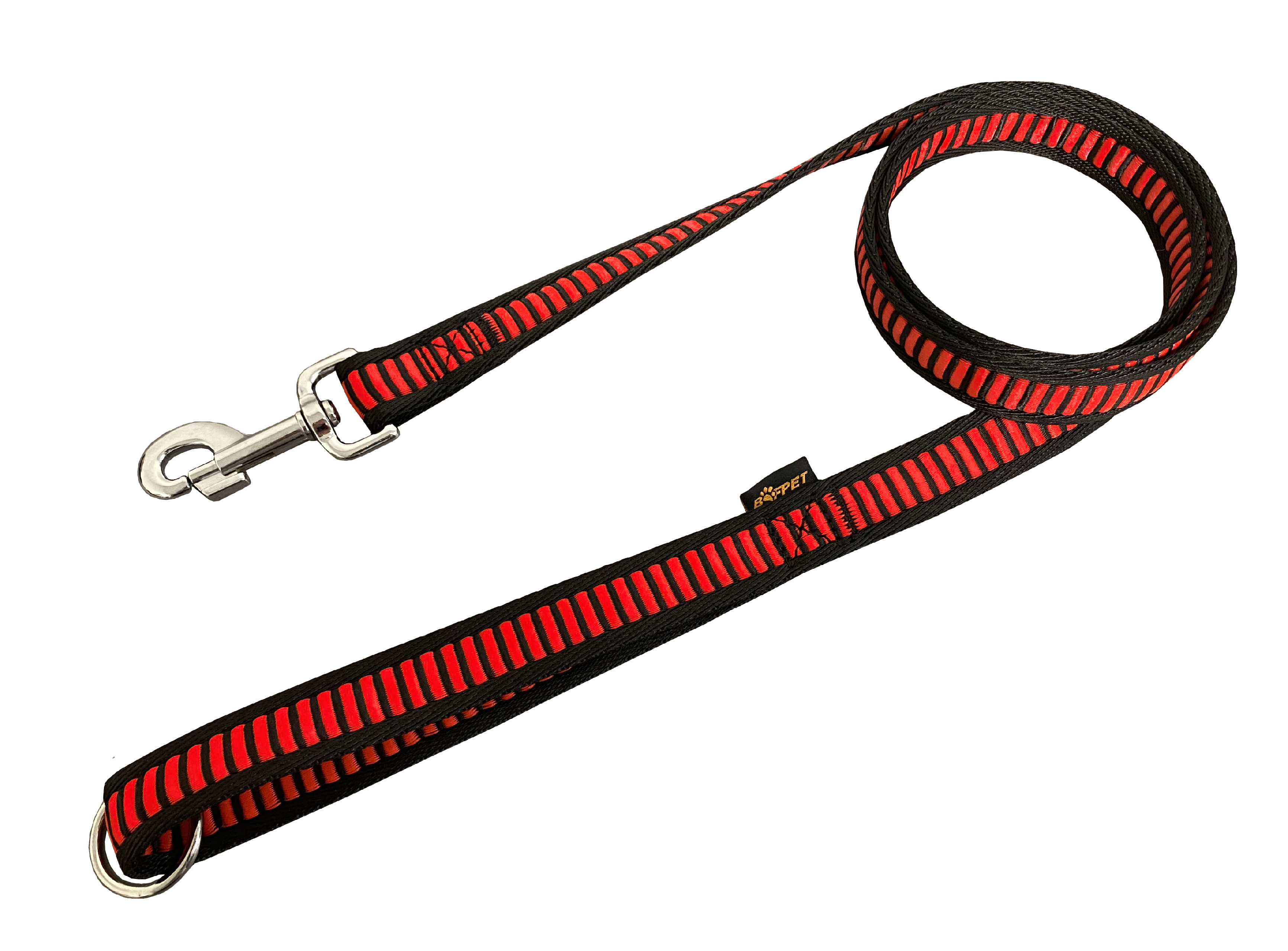 BAFPET Popruhová vodítka ŽEBŘÍK Barva: Šedá, Rozměr: 25mm x 150cm 18204Z