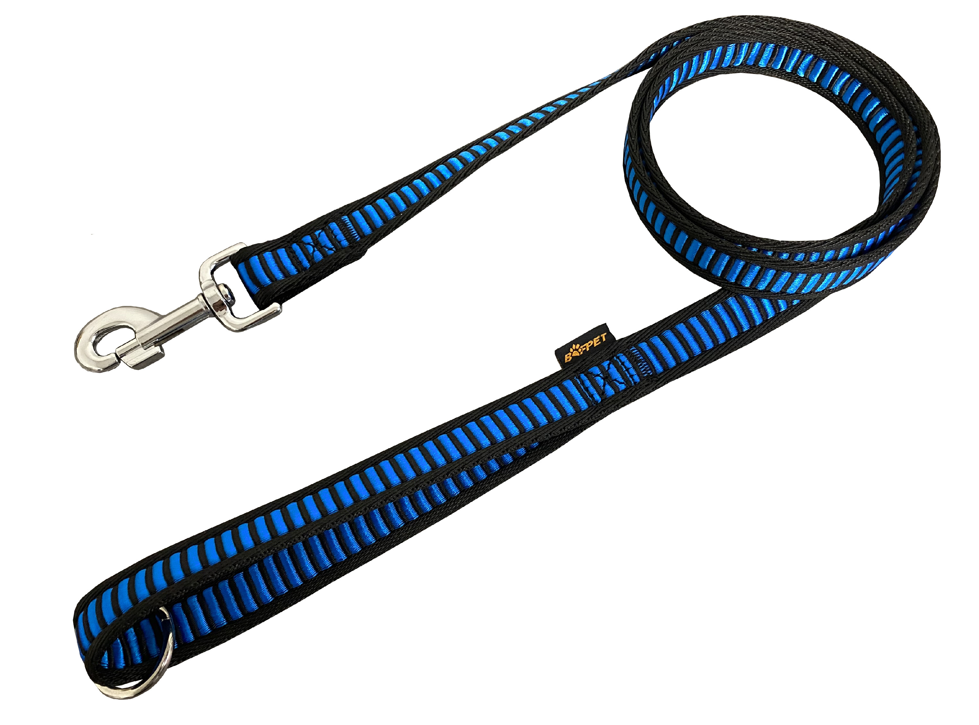 BAFPET Popruhová vodítka ŽEBŘÍK Barva: Šedá, Rozměr: 25mm x 150cm 18204Z