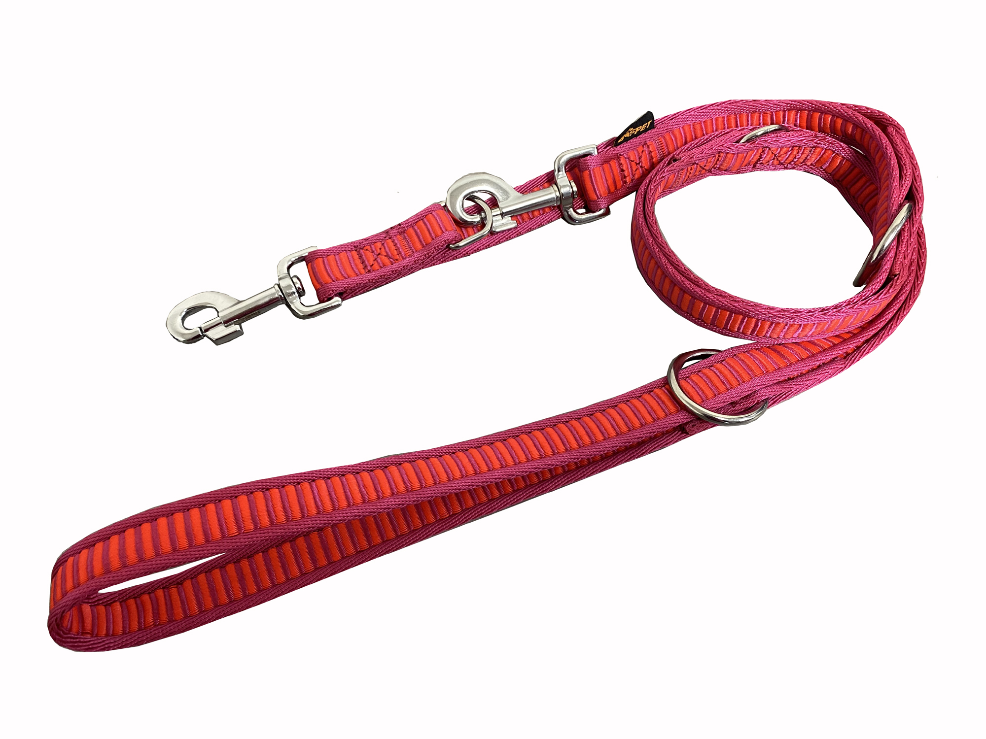 BAFPET Popruhová přepínací vodítka ŽEBŘÍK Barva: Červená, Rozměr: 25mm x 240cm 18306Z