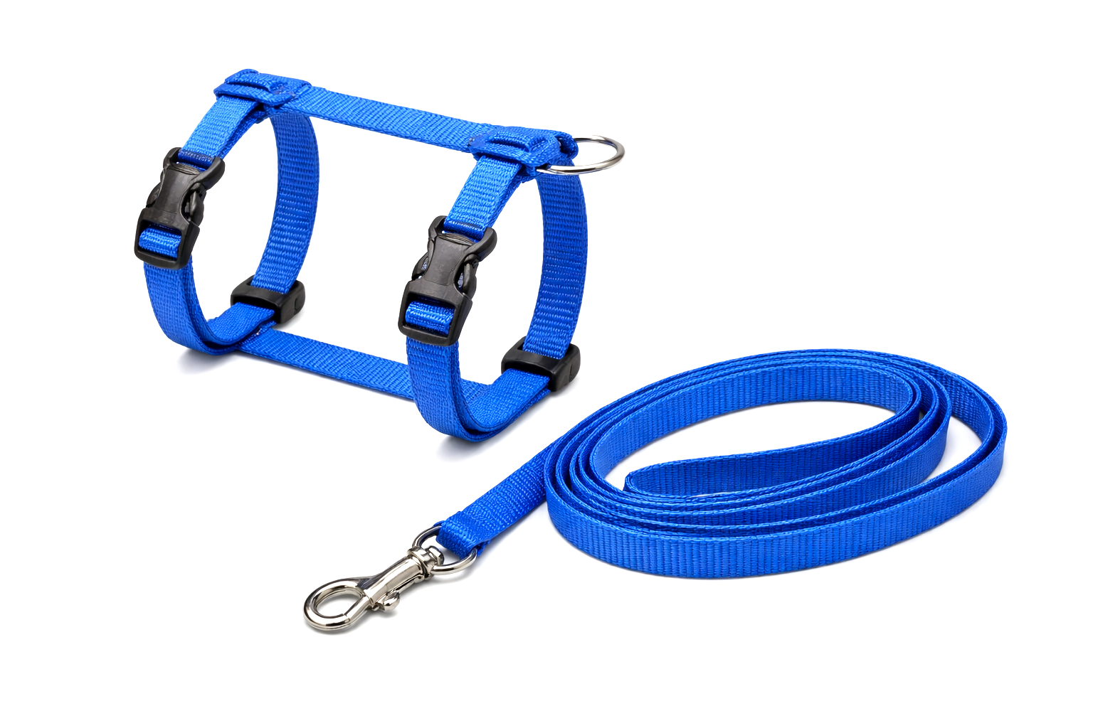 BAFPET Set CAT kšír + vodítko Barva: Modrá, Rozměr: 120cm /OK 19-26cm, OH 24-37cm/ 20410J