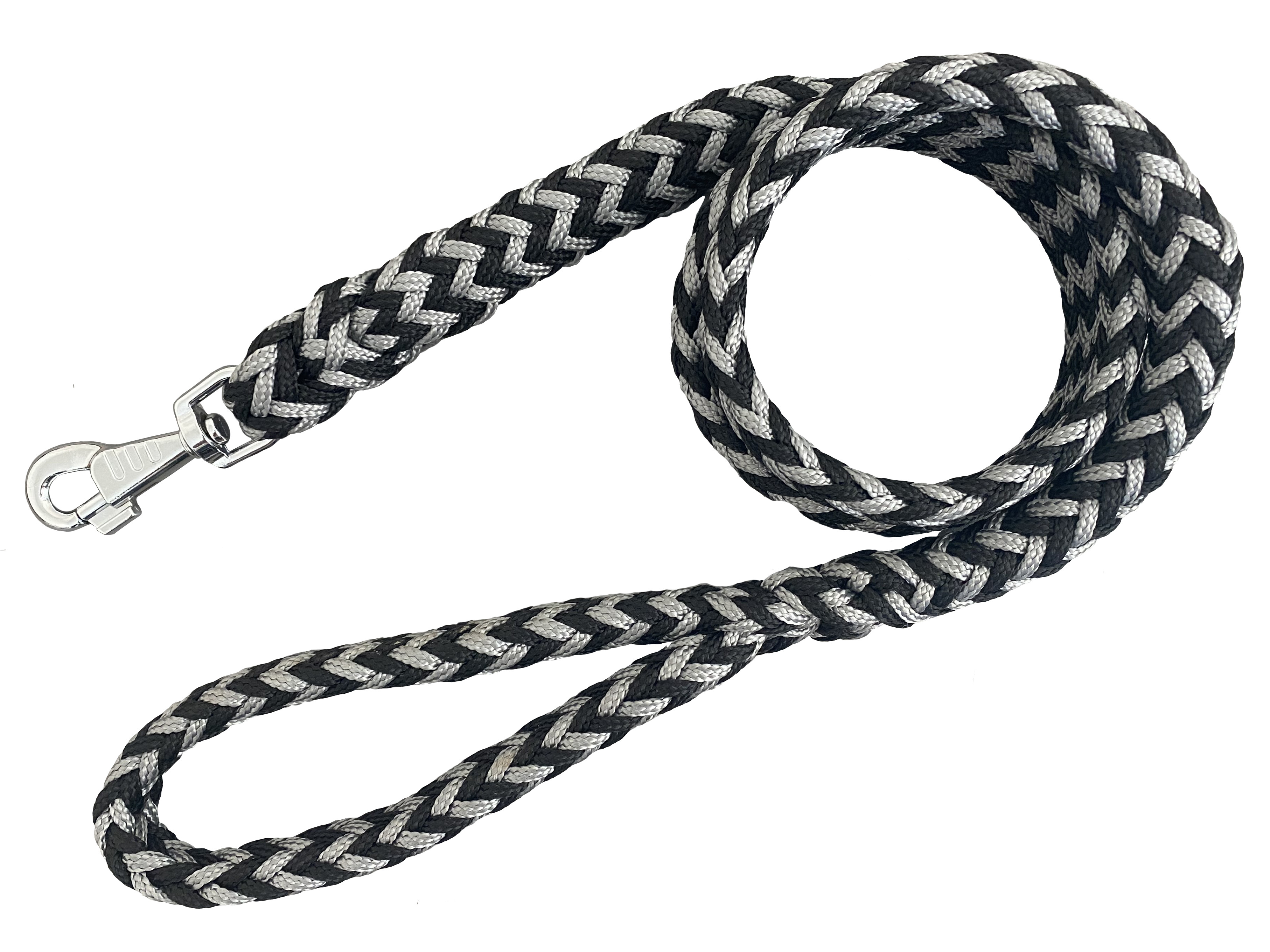 BAFPET Pletené vodítko HUGO - lano Barva: Šedá, Rozměr: 20mm x 150cm 17209