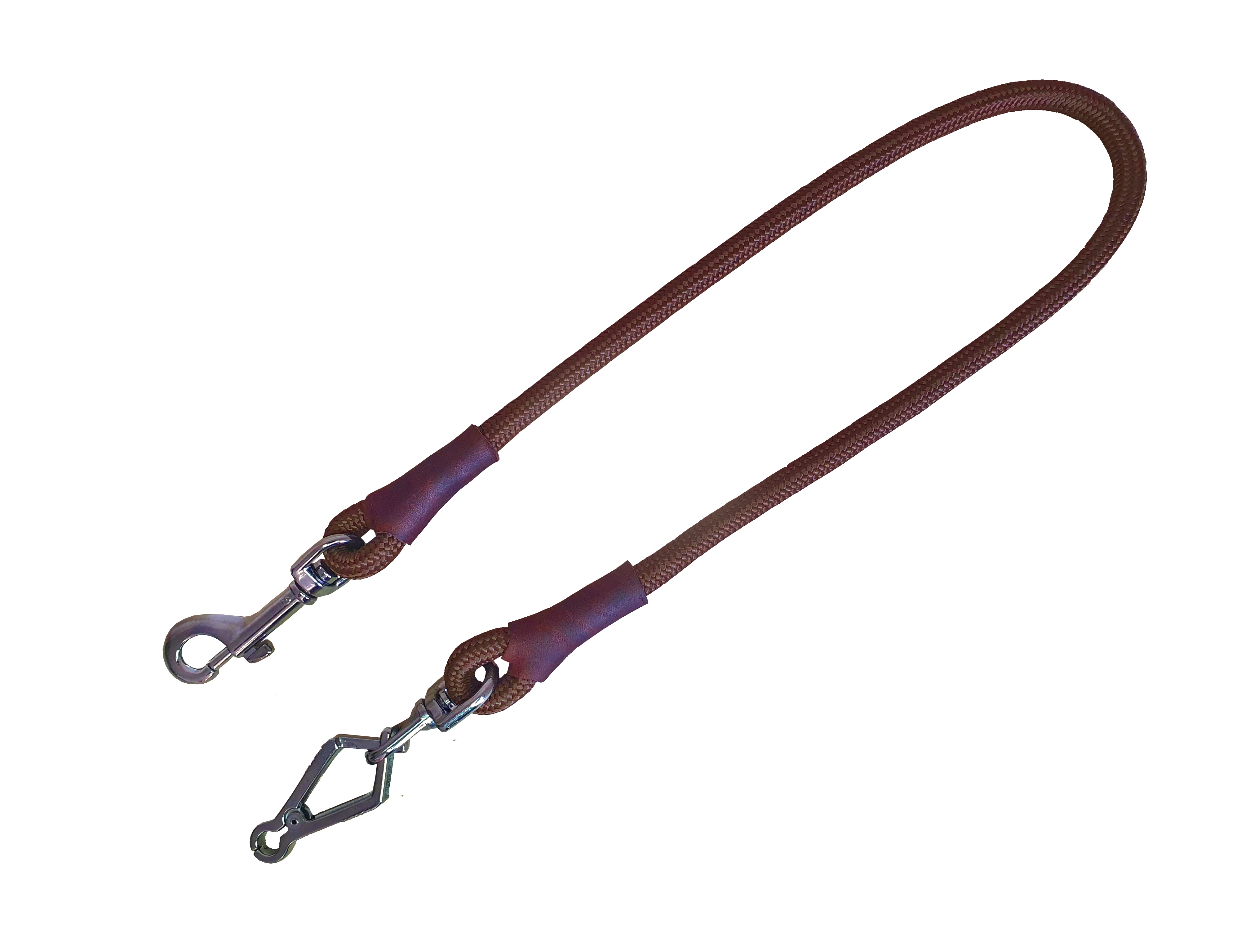 BAFPET Vypúšťacia vôdzka - koncovka 2x karabínka POLYAMID 10 mm Farba: Zelená, Rozmer: 10mm x 55cm 15783