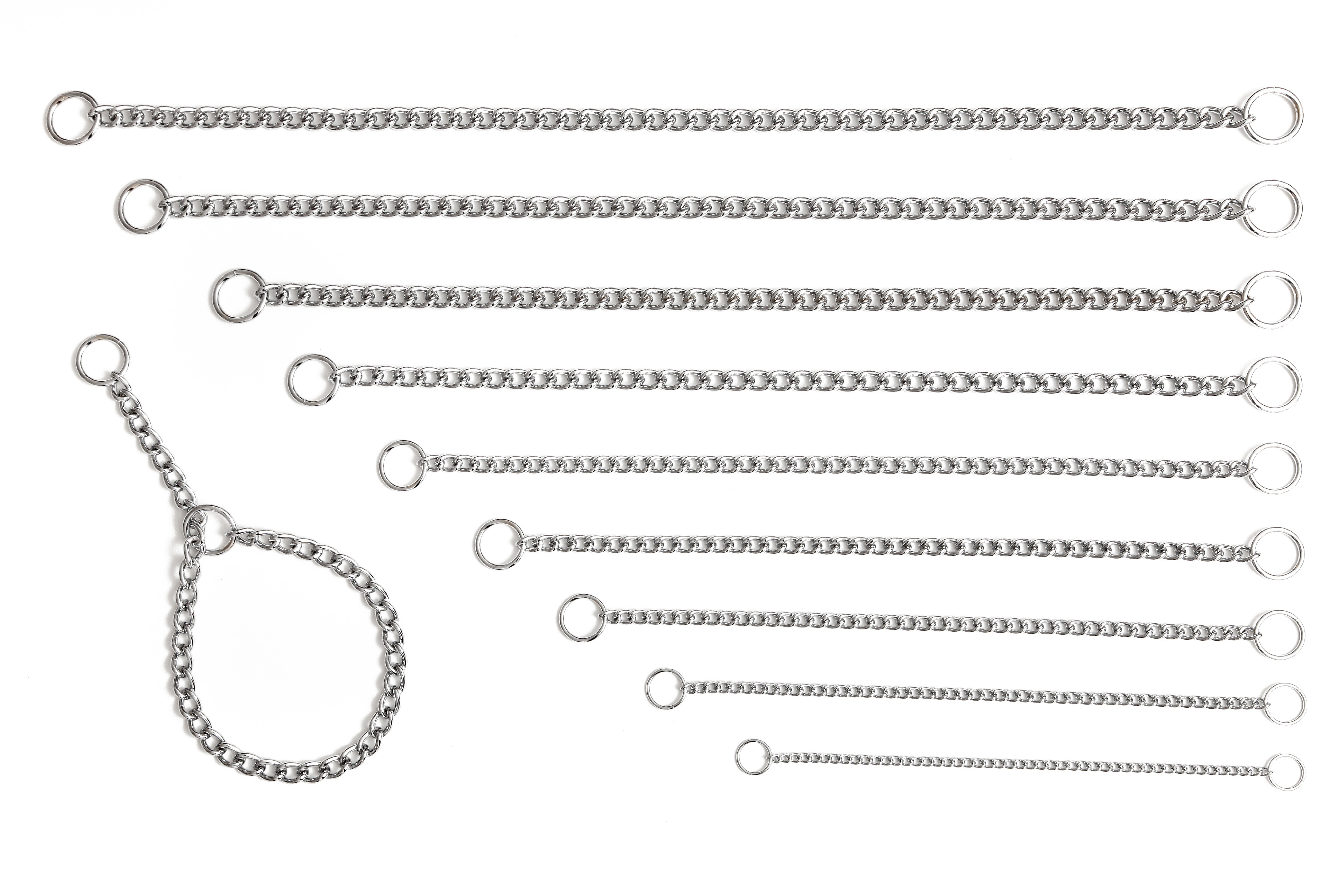 BAFPET Sťahovací obojok 1-radový retiazka Farba: Strieborná, Rozmer: 3,0mm x 50cm 00005